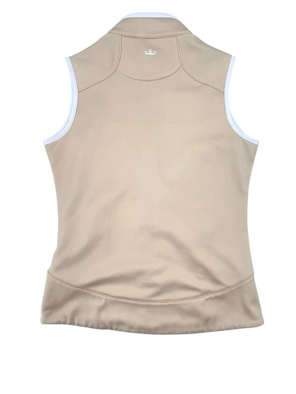 PETER MILLAR Women's Tan White Trim Element Warmth Full Zipper Vest Small - Picture 6 of 6